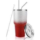 30 oz Red Glitter Stainless Steel Tumbler / Case of 32